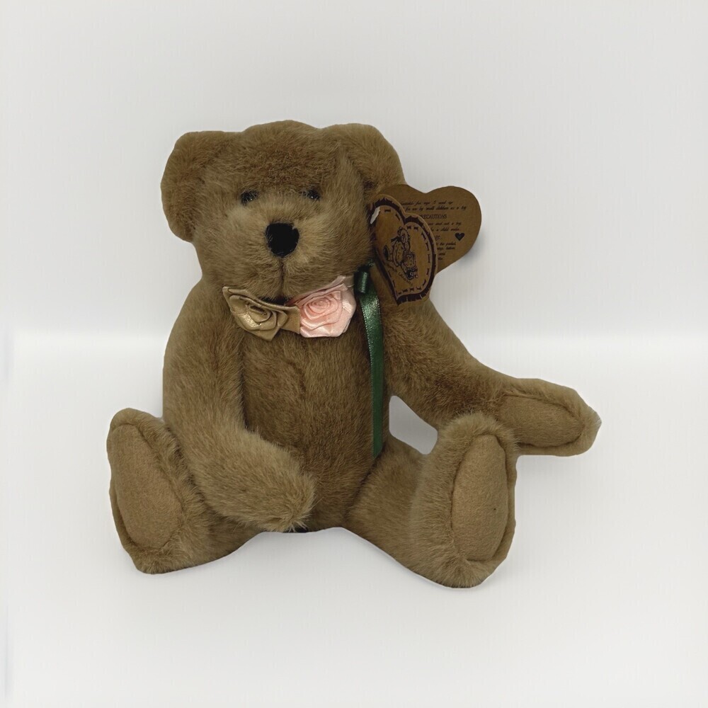 Heartfelt Collectibles Teddy Bear Brown 1997 Soft Toy Stuffed Animal 11”